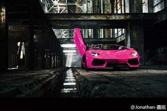 Pink Lamborghini Aventador
