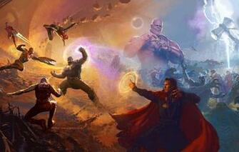 Wallpaper Alien Lightning Nebula Iron Man Marvel Captain