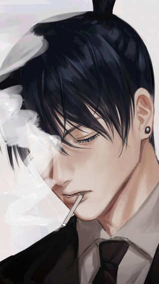 Chainsaw Man Aki Hayakawa Smoking 4k Wallpaper iPhone HD Phone 9251i