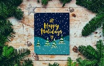 Wallpaper Holidays Glitter Decorative Card Red Berries