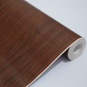 Pvc Wallpaper Black Walnut Wood Bedroom Furniture Y2605 Wall