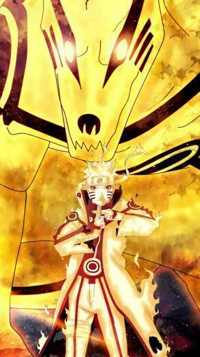 Background Naruto Bijuu Mode Shippuden Uzumaki Anime Yellow Wallpaper