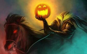Pumpkin Headless Horseman Wallpaper