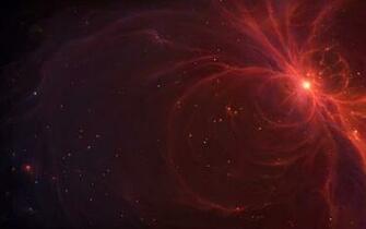 Starry Red Space Wallpaper