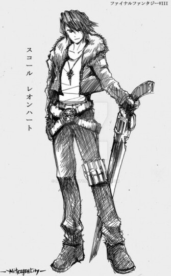 Squall Leonhart Sketch By Nitrogencity