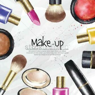 Make Up Cosmetics Wallpaper Vector Image Stockunlimited