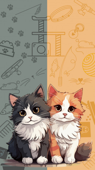 Anime Cats Wallpaper