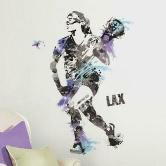 Girls And Womens Lacrosse Giant Wall Decal Sticker Outlet