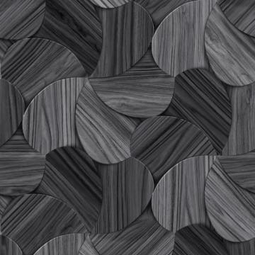 Vintage Vinyl Khaki Gray Flower Wood Texture Wallpaper 3d