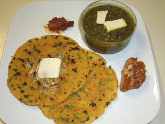 Makki Ki Roti Sarso Ka Saag Punjabi Food HD Wallpaper