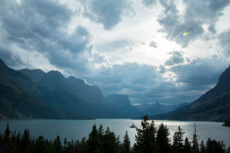 Saint Mary Lake From Along The Going To Sun Road Glacier