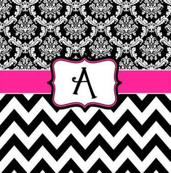 Black And Pink Chevron Damask Hot