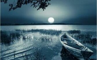 Night Boat Wallpaper River Desktop