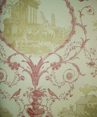 Au Pieds Des Ruines Wallpaper Toile Design Depicting Rural