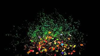 Confetti Cannon 1080p Full HD With Black Background