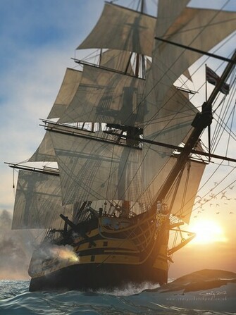 Hms Victory In Action By Craigjohn