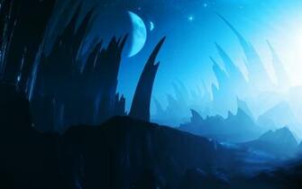 Landscapes Landscape Alien Planet Planets Stars Sky Moons Wallpaper