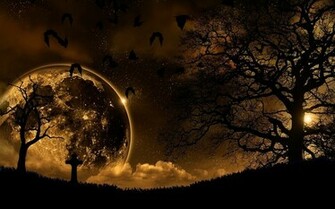 Red Moon Abstract HD Wallpaper Desktop Background