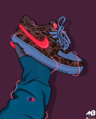 Sneaker Cartoon Nike Shoes Wallpaper Best Shoe Art Image