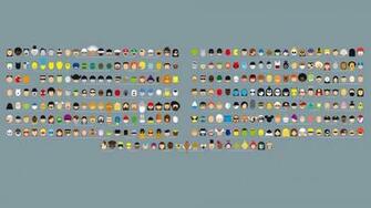 Minimalist Pop Culture Characters Wallpaper