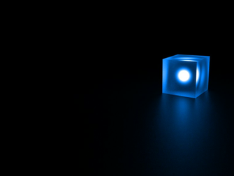 Blue Cube Wallpaper Glossy Shine 3d Render