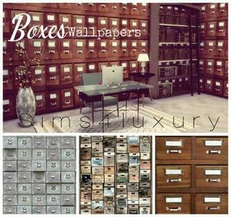 Sims4luxury Boxes Wallpaper The Sims Cc Find