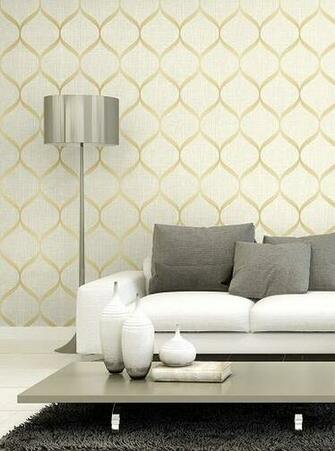 Ogee Wallpaper Beige Gold Amazon