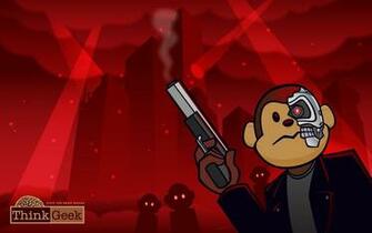 Terminator Monkeys Thinkgeek High Quality Wallpaper