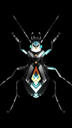 Justin Maller Abstract Animals Black Background Digital Art Wallpaper