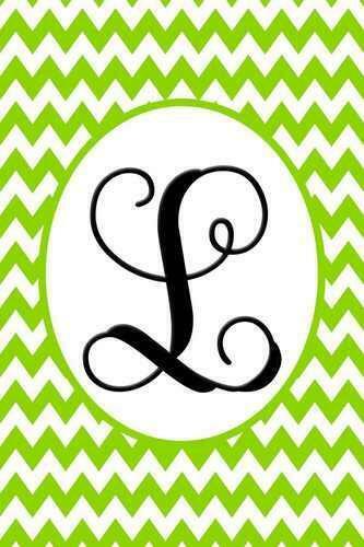 Green Chevron Vine Letter L Monogram Garden Flag Iamericas Flags