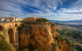 City Old Building Spain Cliff Landscape HD Wallpaper Desktop