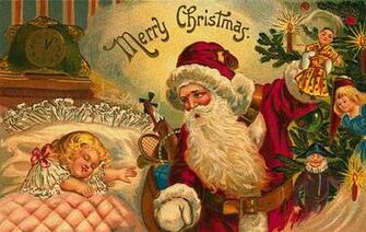 Santa Claus Vintage Wallpaper Desktop HD
