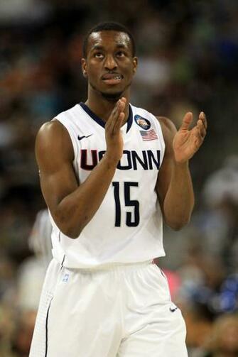 Kemba Walker Of The Connecticut Huskies Reacts After
