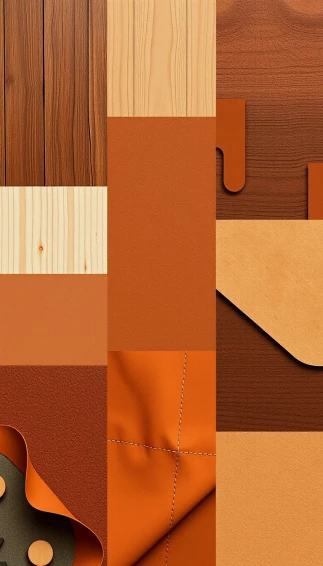 Collage Brown Wallpaper