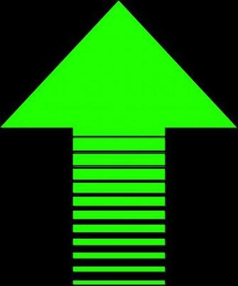 Neon Green Arrow On A White Background Image