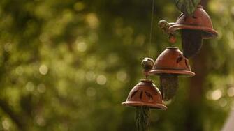 Wallpaper Suspension Porcelain Wind Chimes UHD 4k