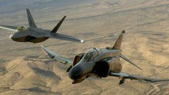 F22 Raptor F4 Phantom Wallpaper
