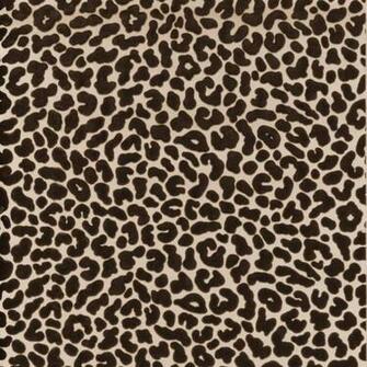 Floribunda Wallpaper Leopold Flock Chocolate W0044