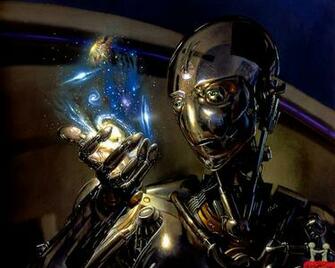 3d Robot With Blue Glass HD Wallpaper E Entertainment