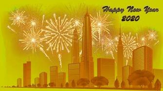 Happy New Year City Buildings Fireworks 4k Ultra HD Tv