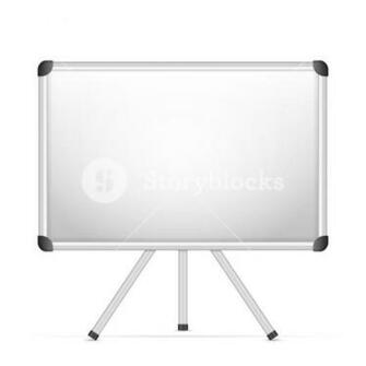 Whiteboard With Tripod On A White Background Royalty Stock