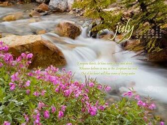 July Living Water Desktop Calendar