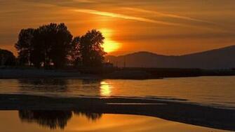Background Spanish Banks Sunset Vancouver British Columbia