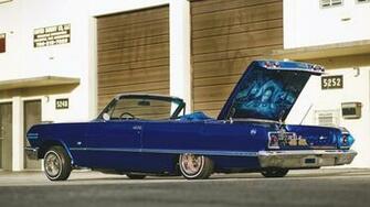 Rides Magazine Chevy Chevrolet Impala Lowrider Wire Wheels Blue Wave