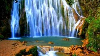 Beautiful HD Wallpaper Waterfall Rocks Forest