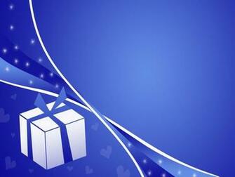 BirtHDay Gift With A Bow On Blue Background Wallpaper Jpg