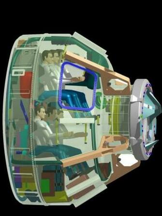 Orion Spacecraft Nasa Interior Rendering Of An