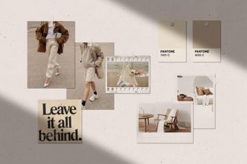 Realistic Mood Board Mockups Psd Aesthetic Desktop Wallpaper