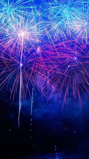 Coloful Fireworks iPhone 5s Wallpaper