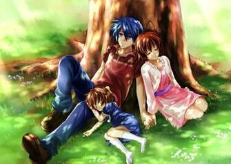 Nad Blue Eyes Hair Bow Brown Furukawa Nagisa